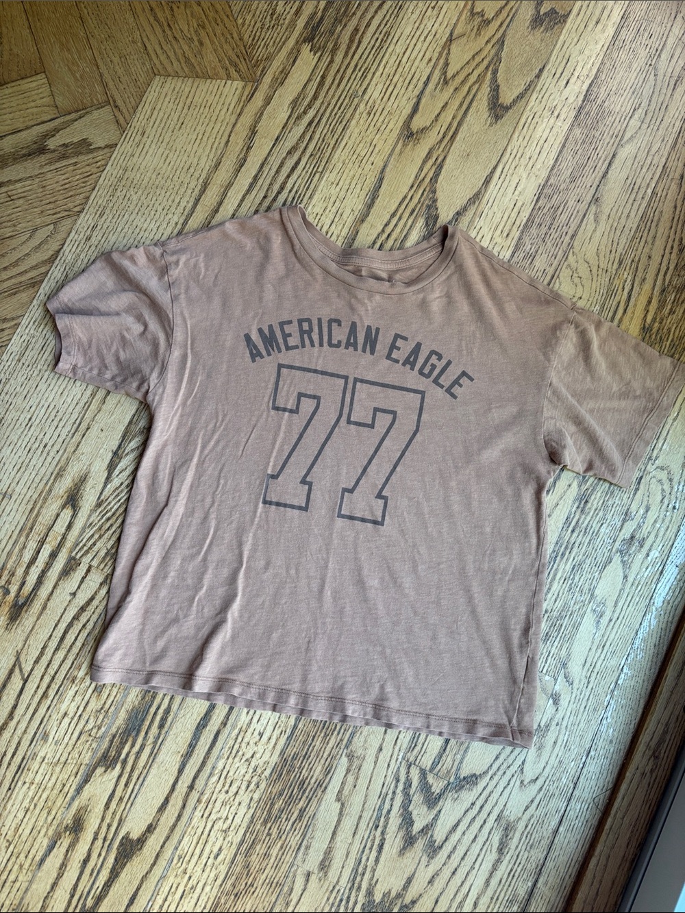 American Eagle Outfitters Tan Graphic '77 Tee